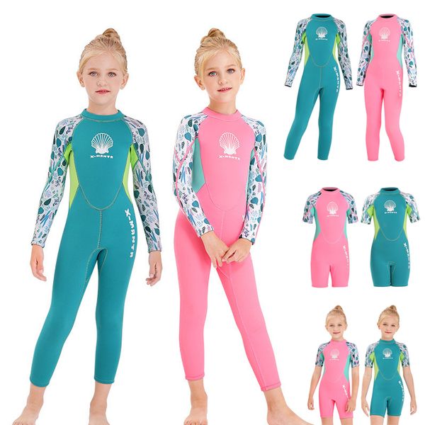 Costumi da bagno per bambini Muta termica in neoprene da 2,5 mm per bambini Snorkeling Muta da sub Costume da bagno con protezione UV a prova di sole