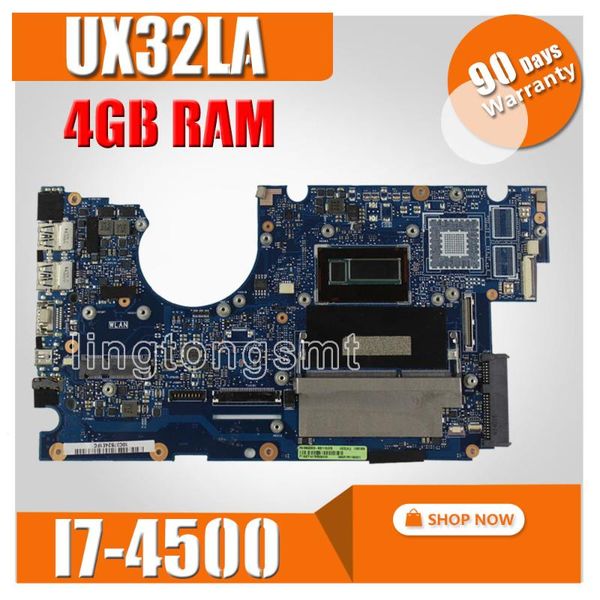 

motherboards ux32la -4500 cpu 4gb ram motherboard for asus ux32ln ux32l ux32la-ln lapmainboard tested working