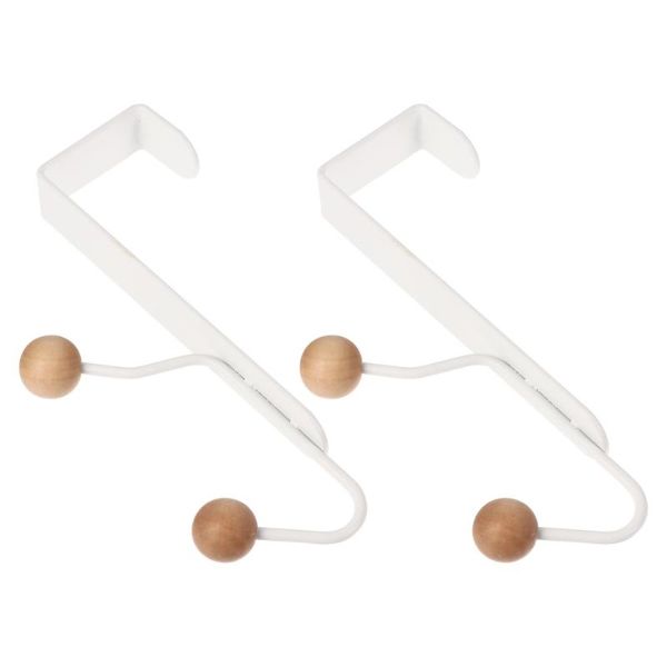 

hooks & rails 2pcs wall-mounted scarf coat creative garment (white)