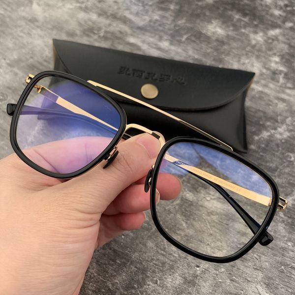 

new ultra light pure titanium personalized double beam toad glasses, White;black