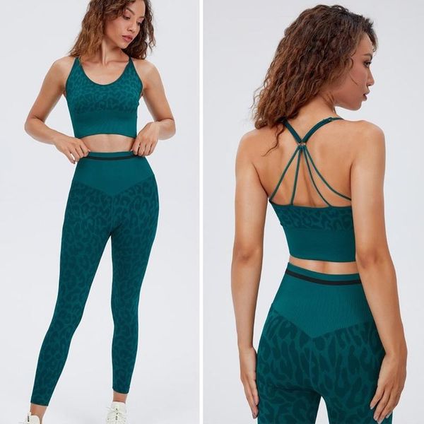 

yoga outfit sports running fitness women's tracksuit beauty back high waist hip lift suit quick drying tights workout gym set women