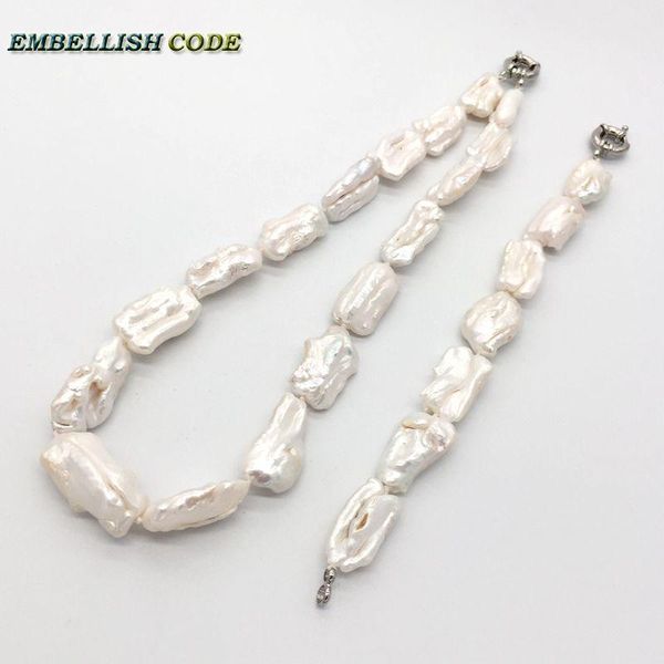 

bracelet, earrings & necklace baroque style pearl choker statement bracelet set summer white color square flat shape natural pearls elegant, Black