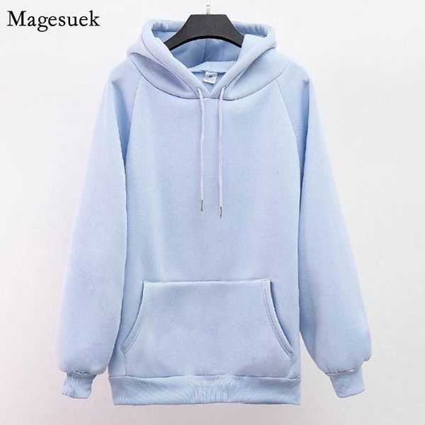 

women's hoodies & sweatshirts fashion oversize hoodie women ladies pullovers warm pocket fleece hooded jacket winter sweatshirt 11618, Black