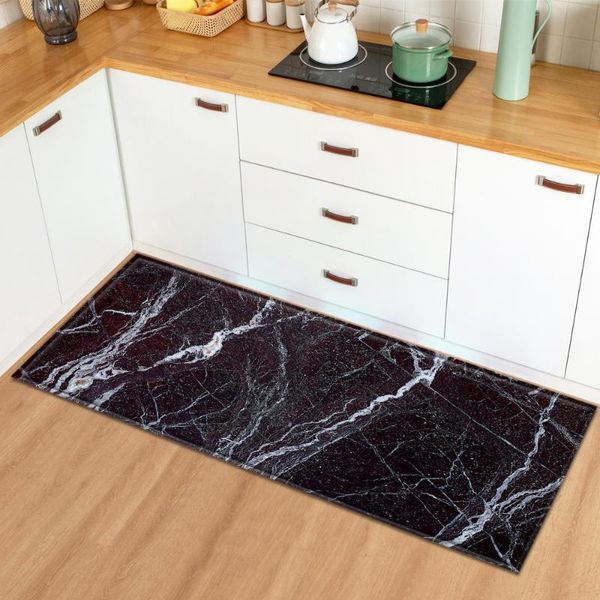 

carpets kitchen mat home entrance doormat living room bedroom floor decoration long carpet marble pattern hallway bathroom anti-slip rug