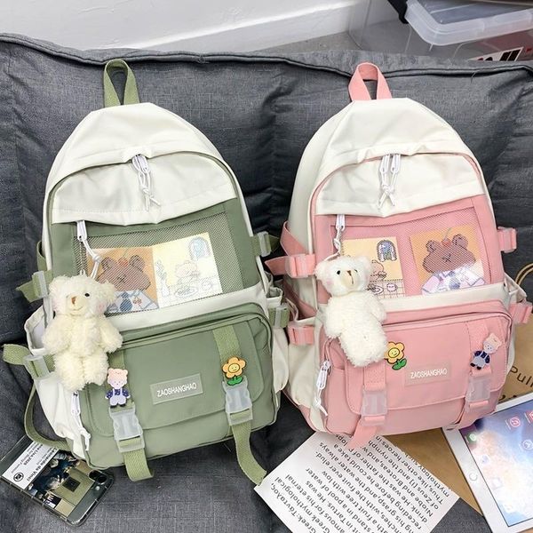 

school bags ins high value schoolbag female korean version student backpack versatile collision sessen department junior