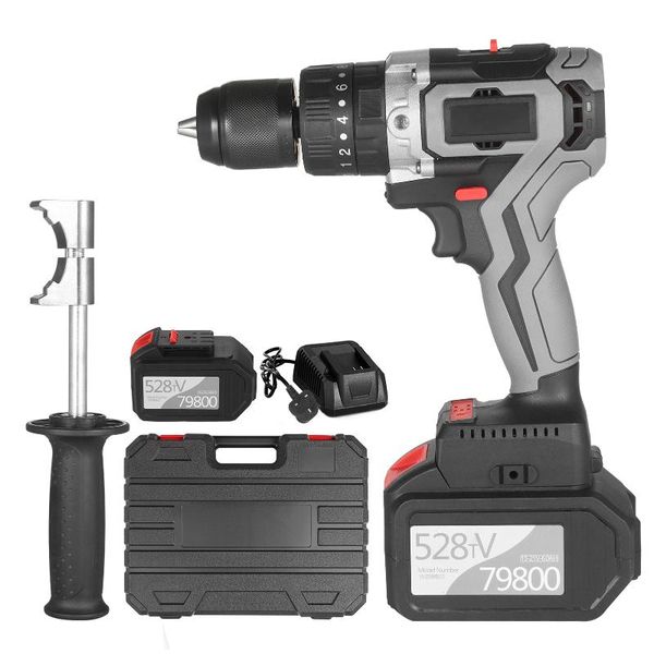 

professiona electric drills 21v cordless drill industrial grade brushless impact 1/2 inch metal keyless chuck 4000mah 6000mah battery ice