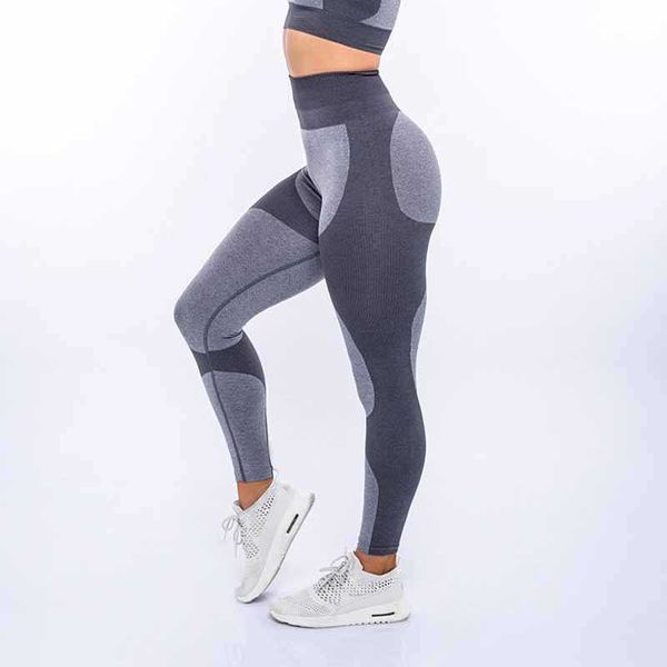 

push up leggings workout high waist sports seamless leggings for women fitness energy elastic trousers running tights yoga pants 210929, Black