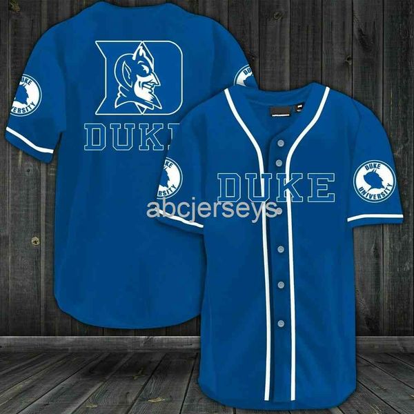 

duke blue baseball jersey xs-6xl, Black