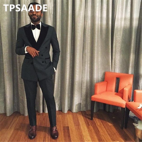 

men's suits & blazers classic male dress support for men, two pieces, black model, groom's outfit yc8g, White;black