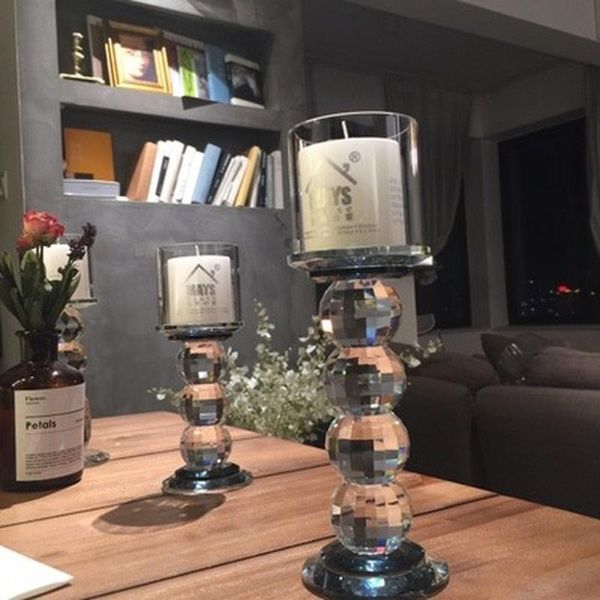 

candle holders geometric nordic glass wedding decorations marocco decor table centerpieces crystals holder