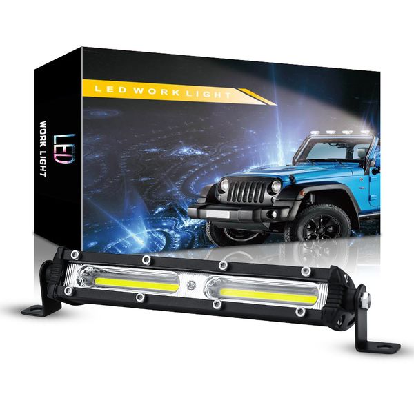 

18w 7 inch cob car led work light bar off road spot lamp 12v 24v for suv atv truck 4x4 uaz boat motorcycle auto fog headlights