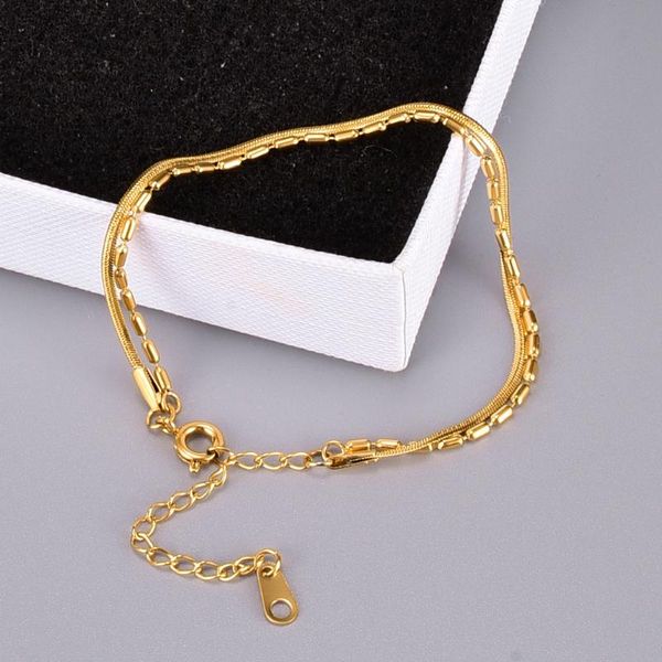 

link, chain double bracelets women accessories, Black