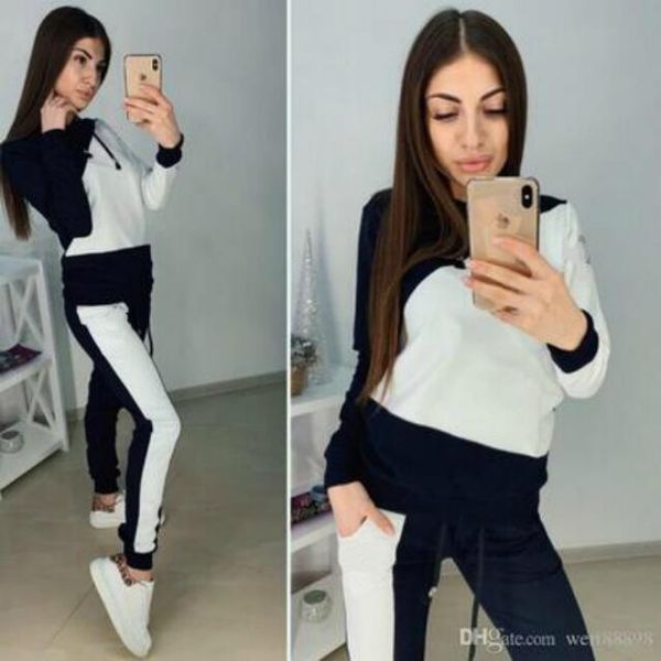 abbigliamento all'ingrosso e al dettaglio corridori femminili donna felpe tuta sportiva donna casual felpe con cappuccio + pantaloni