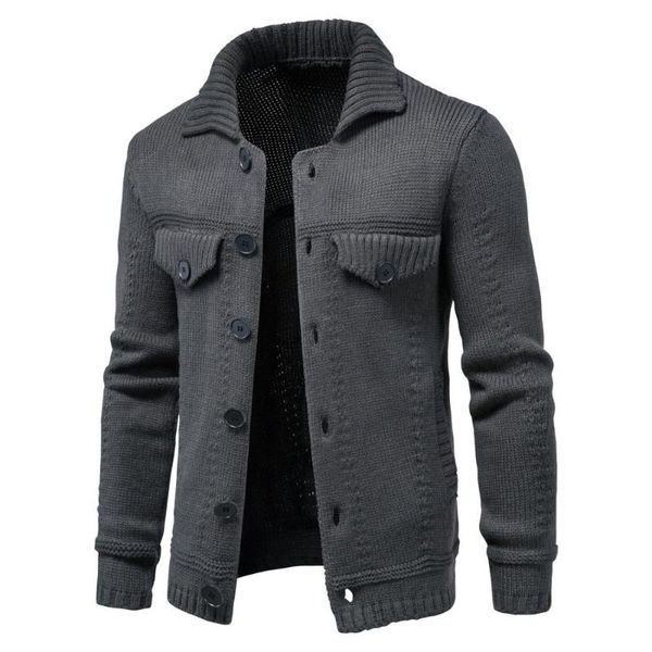 

men's sweaters winter thick knitted sweater jacket long sleeve cardigan wool lapel workwear outer, White;black