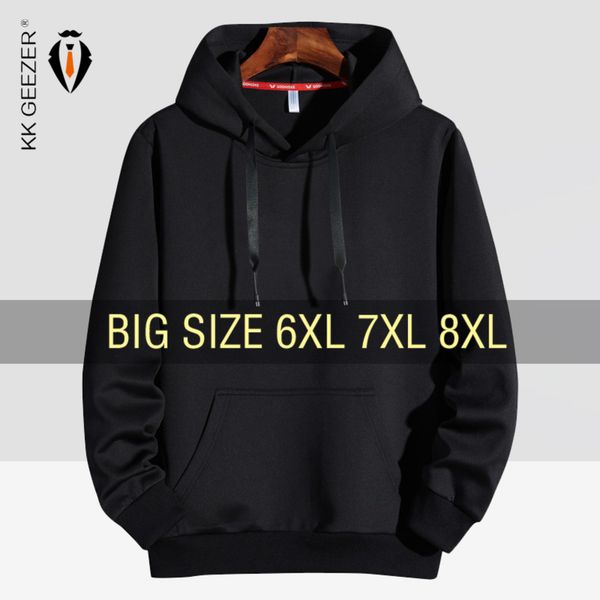 

Men's large Hoodie, casual long sve sweater, street cloth, 5XL, 6xl, 7XL, 8xl, autumn, 2021, Black