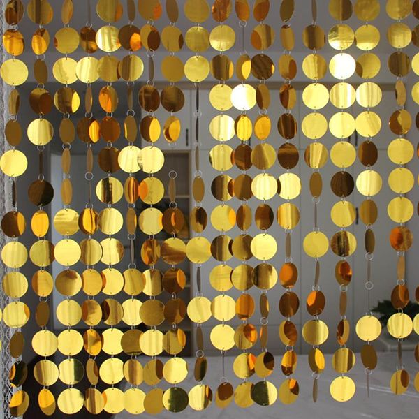 

party decoration 10pcs/lot 1m fashion sequins curtains decorations birthday wedding round shimmer diy colorful ornaments home decor