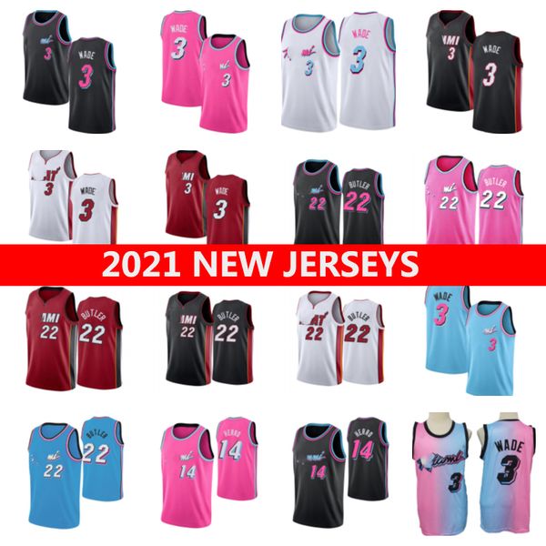 

2021 basketball jersey jersey3 dwyane wade22 jimmy butler, Black;red