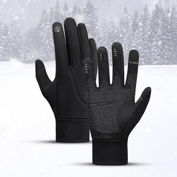 

cycling gloves comfortable to wear sensitive motocross thickened bike driving for skiing, Black