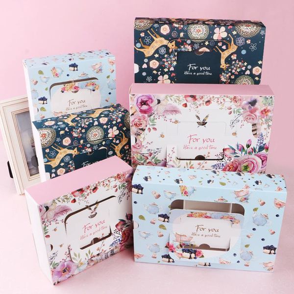 

gift wrap marble large capacity portable biscuit cake box wedding party candy chocolate baked food macaron packaging paper boxes