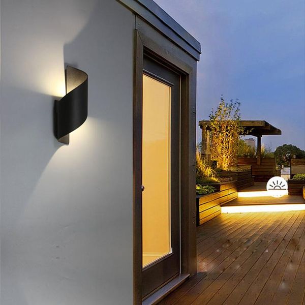 

outdoor wall lamps light modern waterproof ip54 villa porch garden aluminum lamp led patio exterior 110v 220v sconces