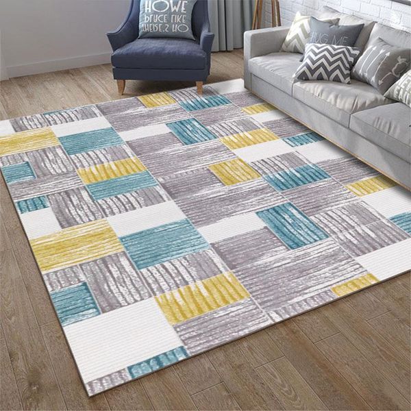 

carpets living room tea table nordic geometry simple carpet geometric pattern 3d printed floor mat large area rug for