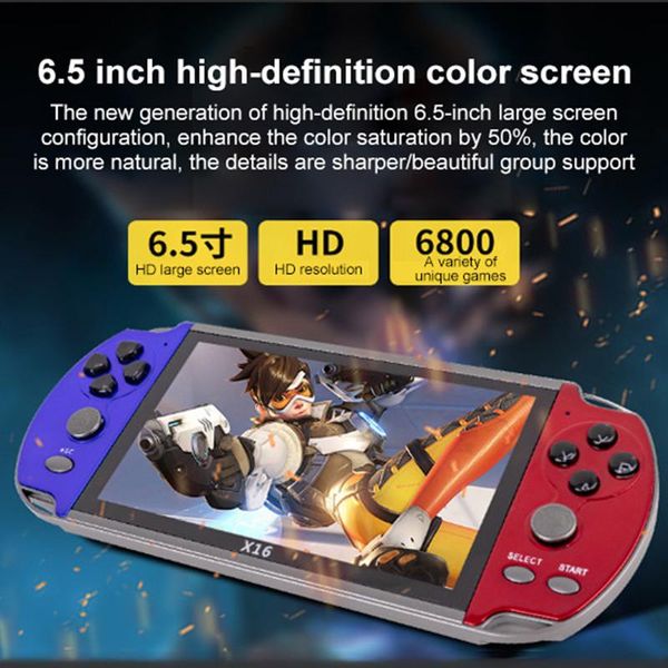 

game controllers & joysticks 2021 portable 6.5 inch large screen video console 8gb retro classic player gba handheld games