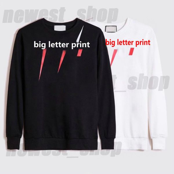 

autumn europe designer hoodies luxury for mens womens classical big letter print sweatshirt stripe priting cotton casual pullover hoody, Black