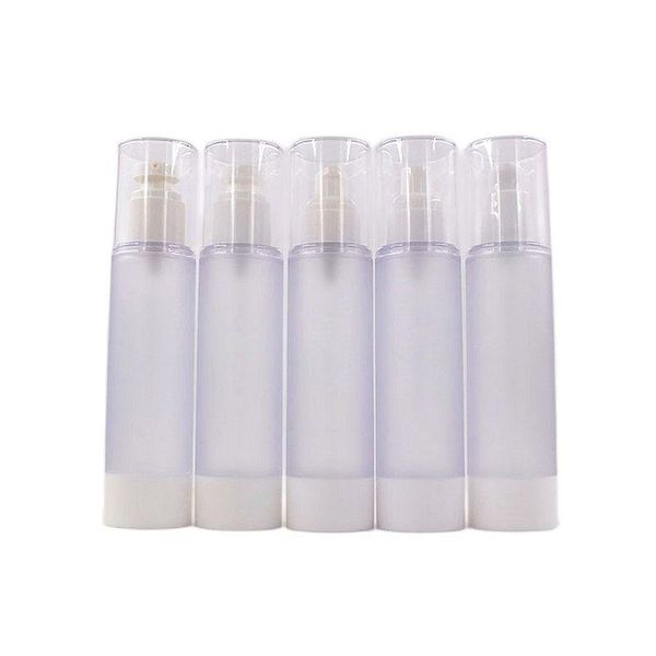

storage bottles & jars 100ml empty airless pump bottle frosted clear serum vacuum packaging makeup mist spray lotion cream 15pcs