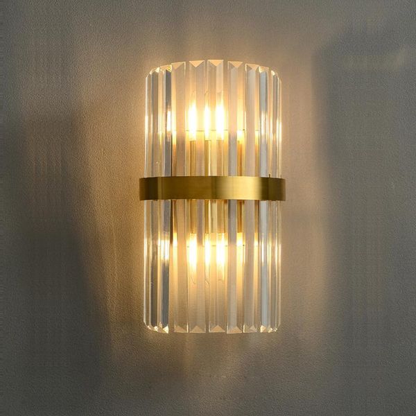 

black gold modern stainless steel crystal led lamp led light wall lamp wall light sconce for bedroom corridor