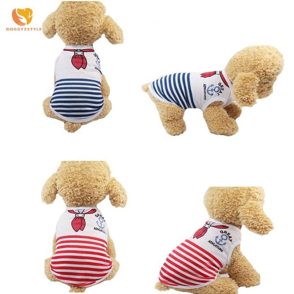 

dog apparel navy style striped vest summer sailor scarf pet clothes t-shirts puppy cat vests pets for small dogs teddy chihuahua