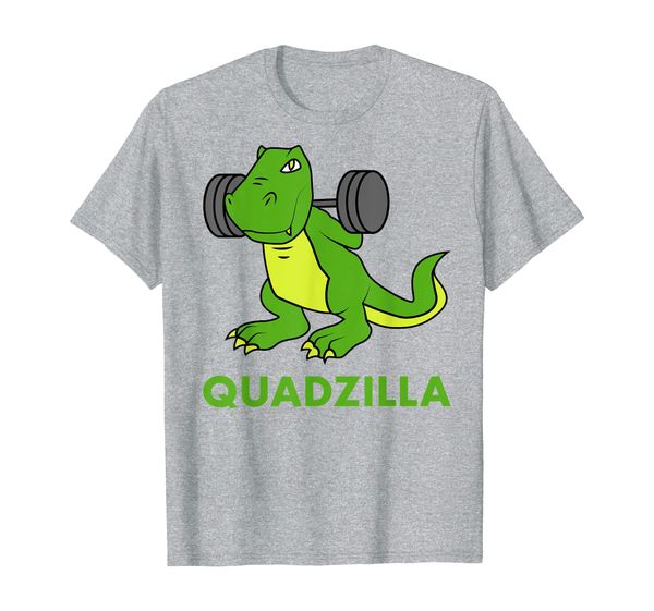 

quadzilla dinosaur gym t-rex t-shirt, White;black