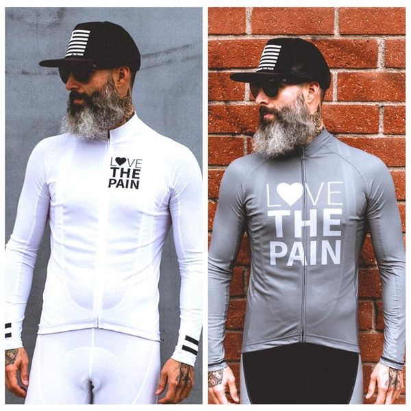 

racing sets 2021 love the cycling maillot light long sleeve summer quick dry sport mtb clothing white grey jersey ropa ciclismo hombre, Black;blue