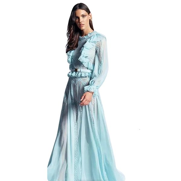 

long dress runway spring autumn new women's fashion party beach vintage elegant chic ruffled lace dresses 4s6l, Black;gray