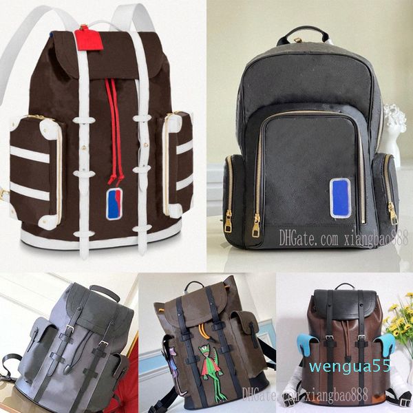 

10+colors mens backpack chriser school bag basketball geninue leather travel sport outdoor backpacks designers large bags
