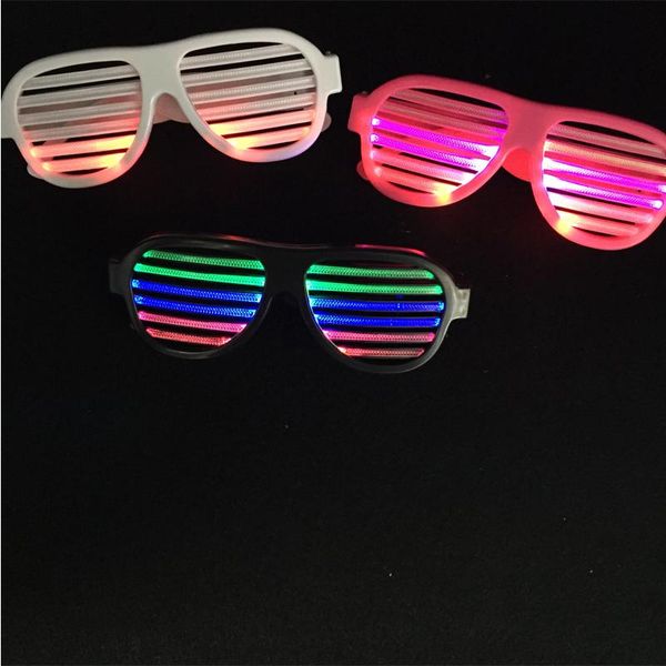 

party decoration led flashing glowing sound control glasses supplies glow sunglasses rave festival dance light up bar wedding