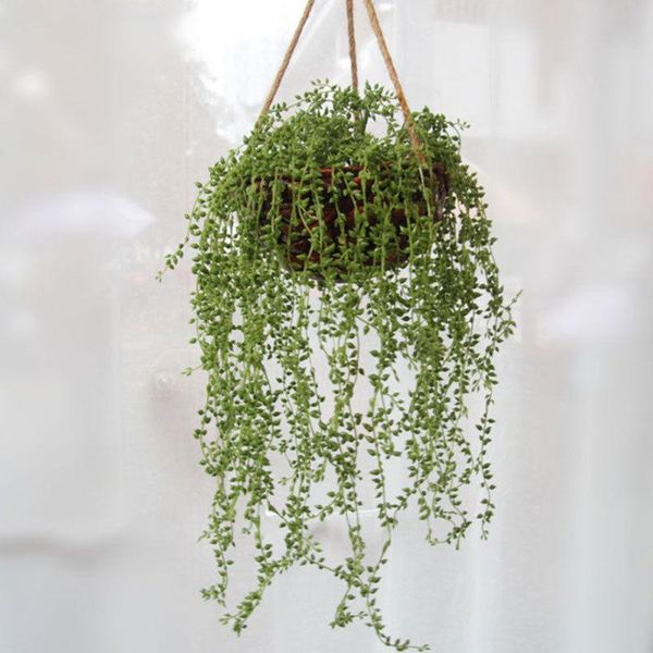 

hanging wall plastic artificial succulents beads green vines flower lover tears artificial flowers decoracao de festa n50