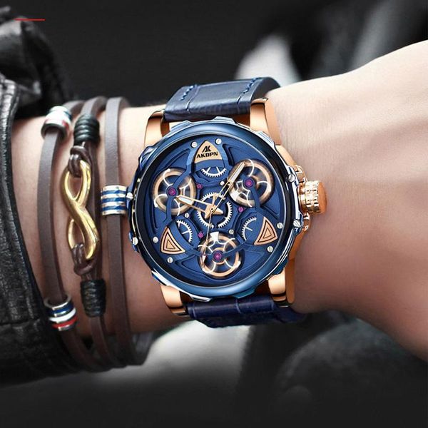 

wristwatches fashion mens' watches luxury designer watch quartz classic black leather band business brand men's gifts, Slivery;brown