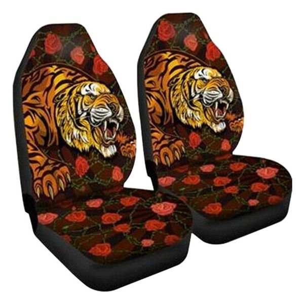

car seat covers 2pcs interior decor gift universal front animal pattern full protection 3d print fashion cover all season dustproof