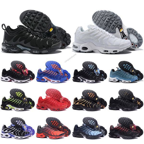 

sales 2019 new casual men tn mens shoes tns plus cushion ventilation trainers black white blue classic tn requin sports shoes 40-45