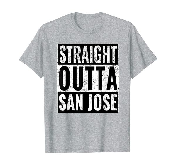 

straight outta san jose - straight out of san jose t-shirt, White;black