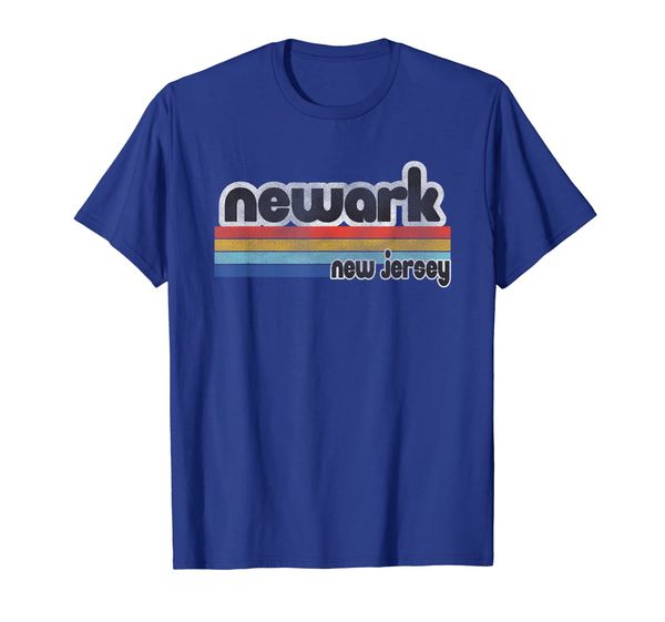 

vintage newark new jersey t-shirt retro rainbow tee, White;black