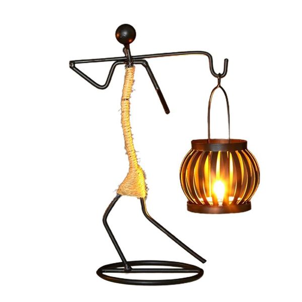 

candle holder, wrought iron candlestick in woman shaped, romantic and warm d0ad