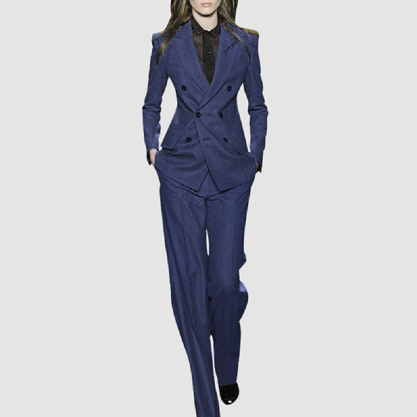 

women's suits & blazers office ladies pantsuit business classic double-breasted buttons blazer pants set two piece formal sets elegant, White;black