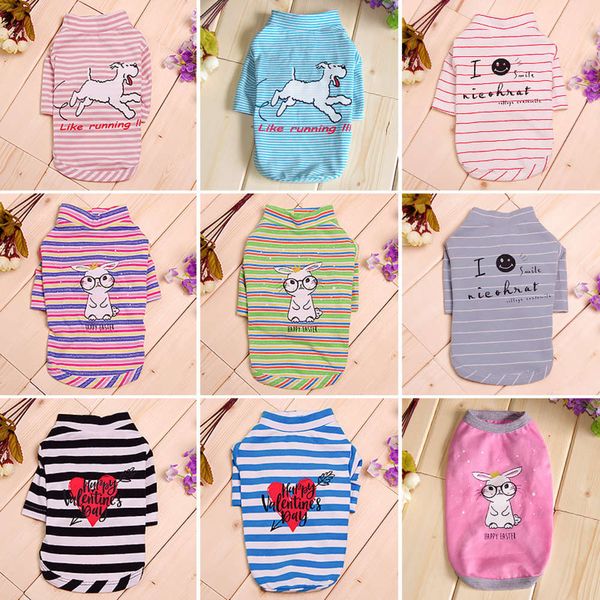 

dog apparel dog clothes summer casual dog t-shirt cotton pet t-shirt teddy