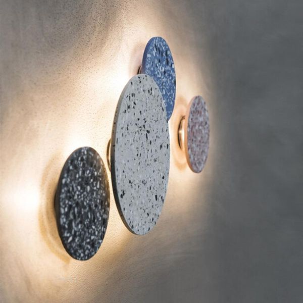 

wall lamp postmodern terrazzo led color marble ligth for bedroom bedside stair aisle living room background round