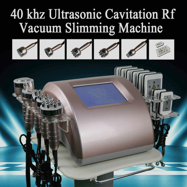 

professional ultrasonic cavitation machines radio frequency rf facelift skin tightening vacuum slimming laser liposuction machiness 5 heads