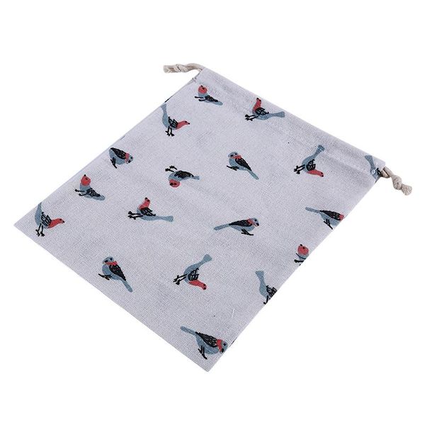 

storage bags 1pcs cotton birdie bag bunch pocket drawstring tea gift