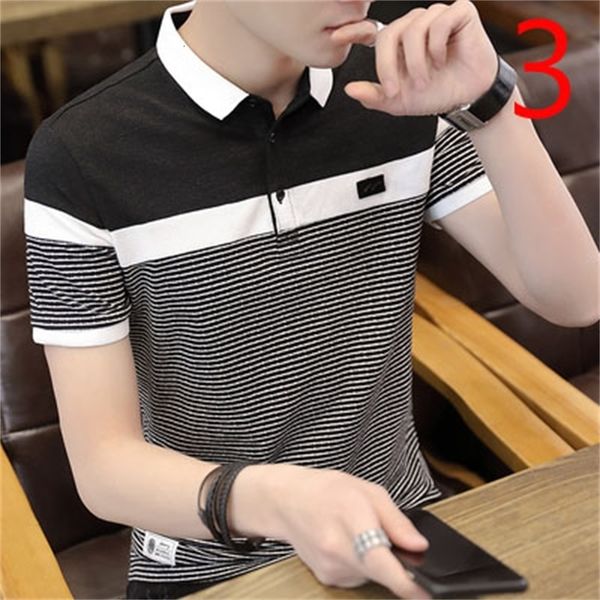 

New 2021 Summer Short-sleeved Stretch Mercerized Cotton Round Neck Slim Handsome T-shirt Male Tide DMX9, White;black