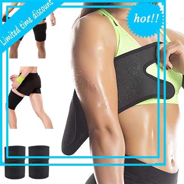 

bands neoprene sauna belt wraps body shapers ultra sweat warmers slanker arm been trimmers custom shapewear, Black;white