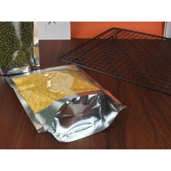 

100pcs/lot stand up translucent aluminium bag - front clear reclosable metallic aluminum mylar plastic pouch z jlluiv sport777